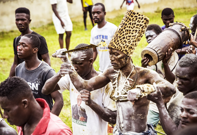 The Generation ceremony in GWA country in Dabre, Akoure, Alepe in Ivory Coast