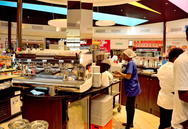 A coffee shop in Abidjan